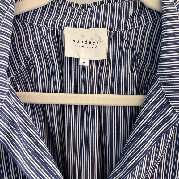 Sundays Striped Blouse Size M - Picture 4 of 8